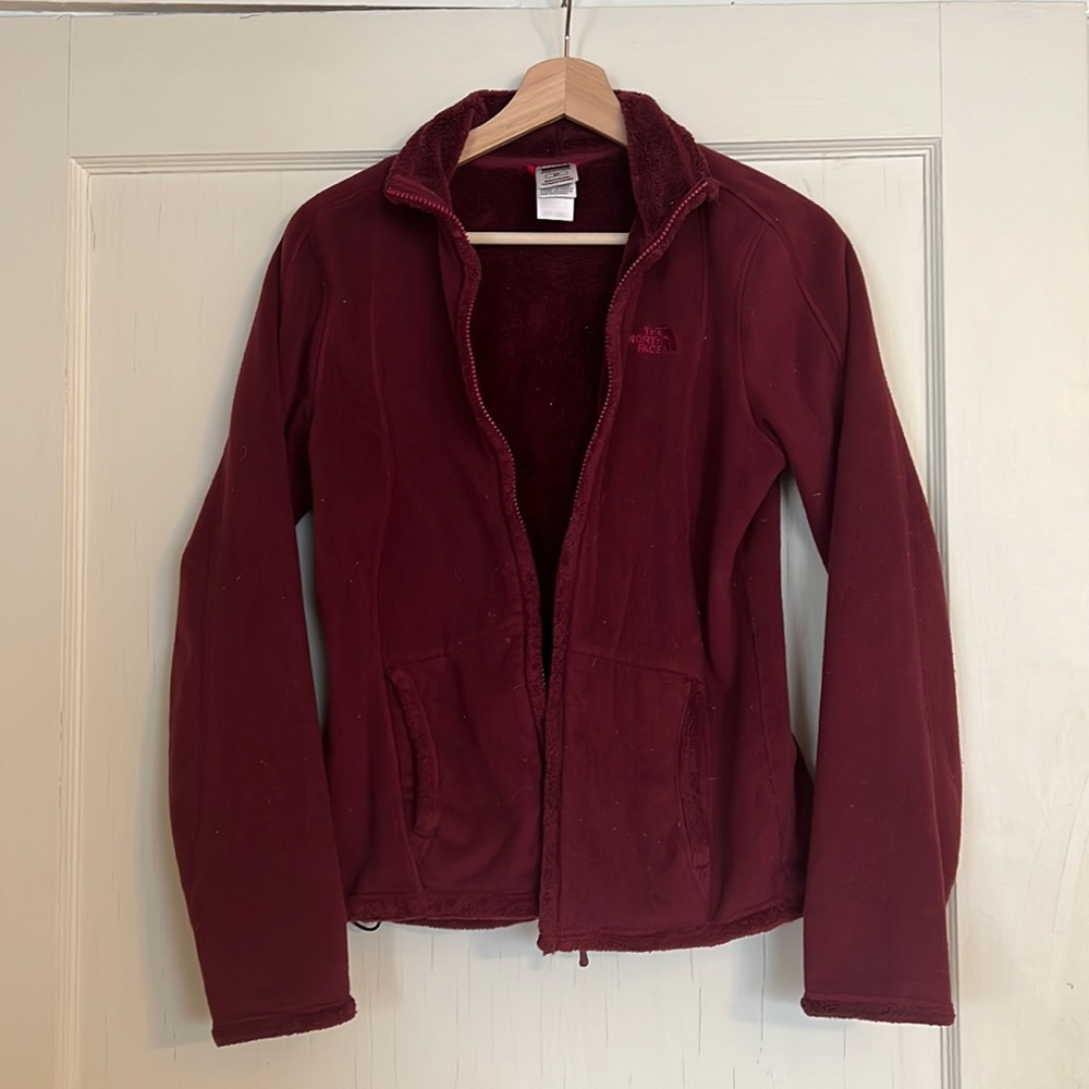 North face jacket maroon size small